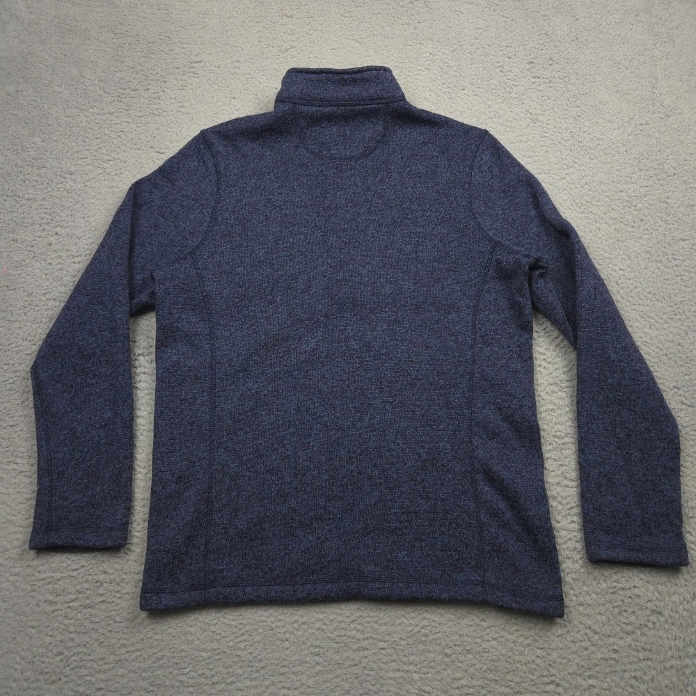 Woolrich Blue Heather Quarter Zip Sweater Fleece Pullover Mens Large Hiking - Picture 2 of 11